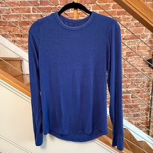 Blue hold tight ribbed Lululemon top